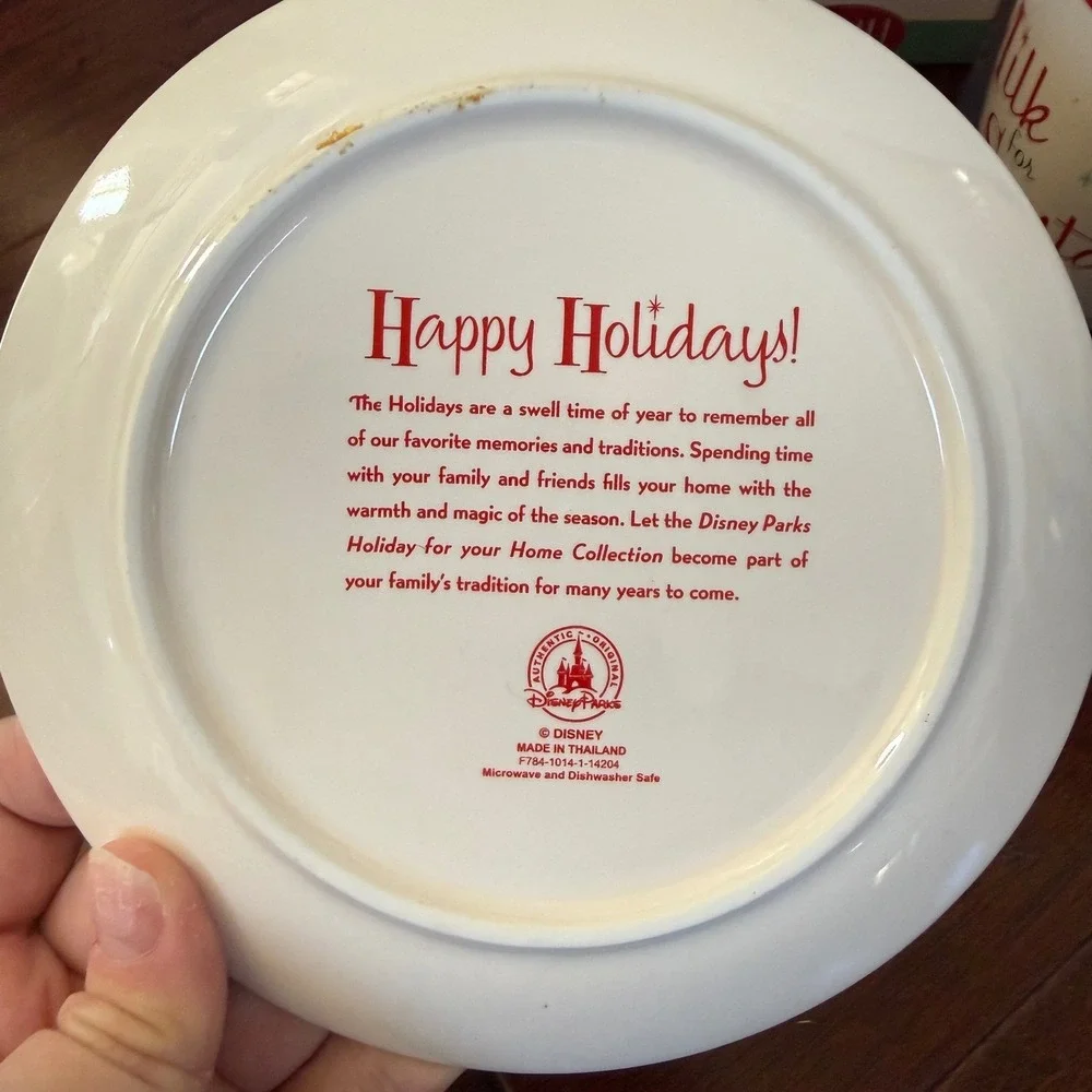 Disney Parks Cookies for Santa‎ Plate & Milk Mug Set Mickey Minnie Christmas